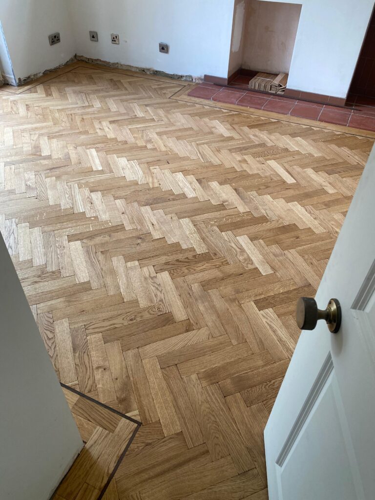 herringbone wooden flooring